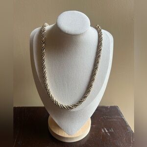 Vintage Gold and Silver Tone Twisted Necklace